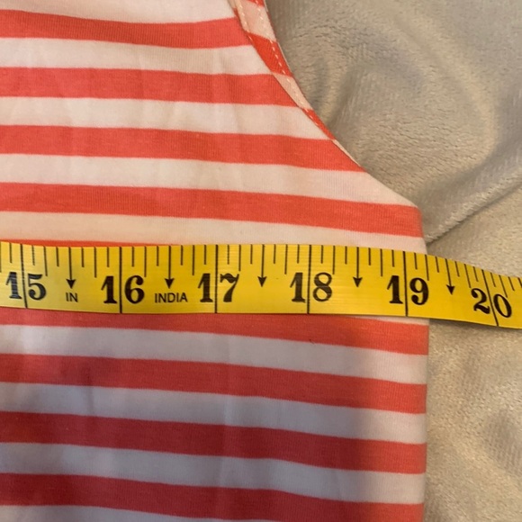 Lands end Gem striped tiered sleeveless maxi dress size Large tencel - Picture 3 of 6